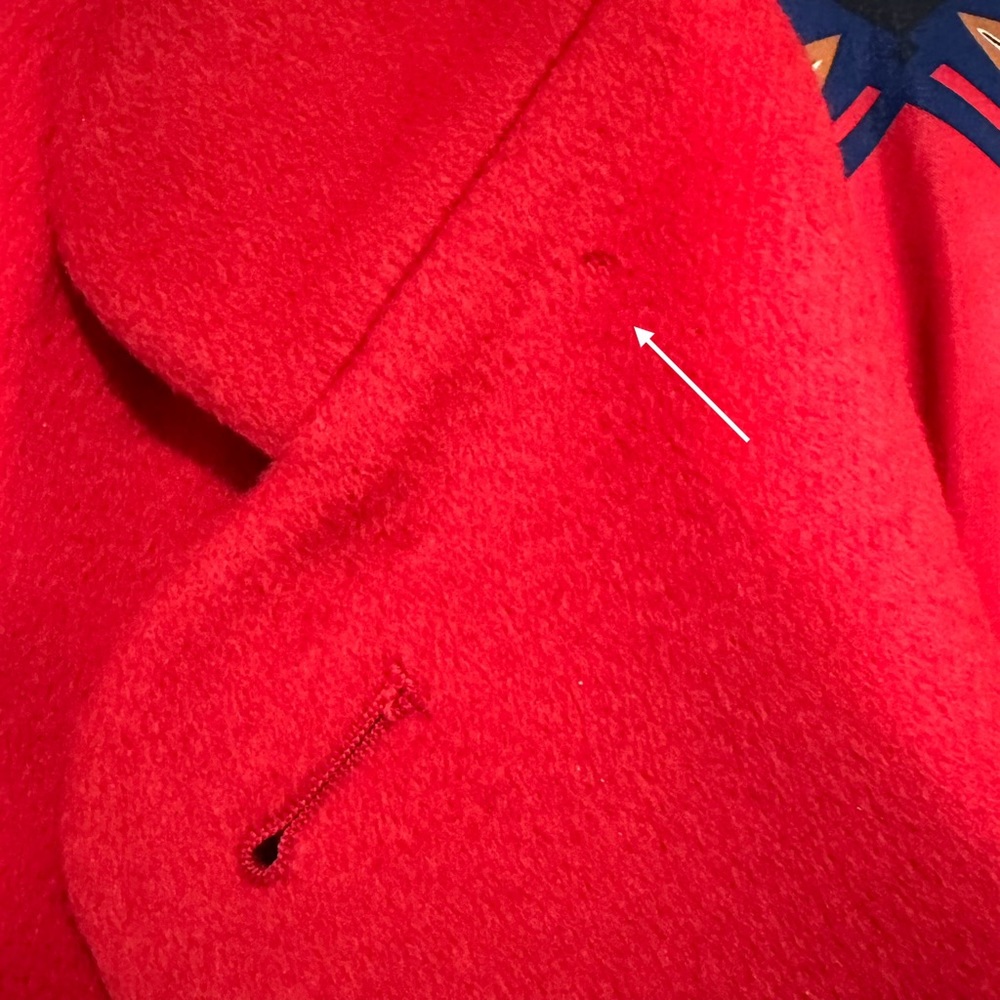 Stunning Alorna By Forstmann Vintage Red Long Wool Coat Overcoat Union Made USA - Picture 16 of 16